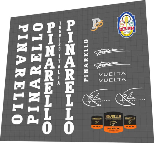 1992 Pinarello Vuelta White Frame Decal Set