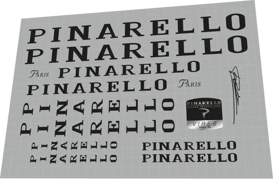 1995 Pinarello Paris Black Frame Decal Set