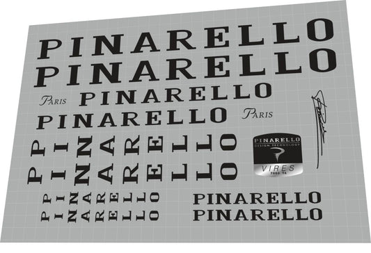 1995 Pinarello Paris Black Frame Decal Set