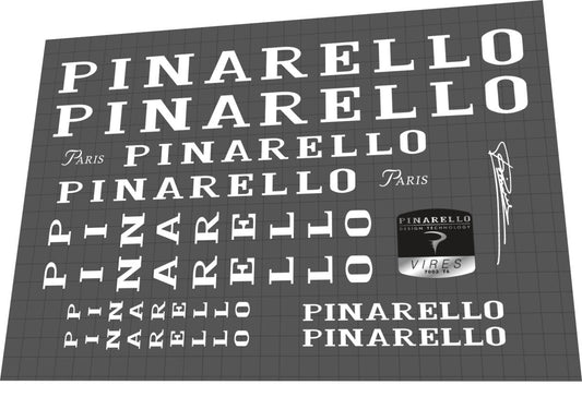 1995 Pinarello Paris White Frame Decal Set