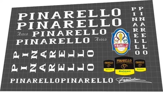 1996 Pinarello Asolo Dolmen White Frame Decal Set
