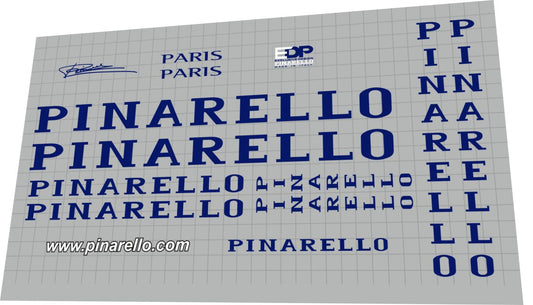 2000 Pinarello Banesto Team Paris Navy Blue Frame Decal Set