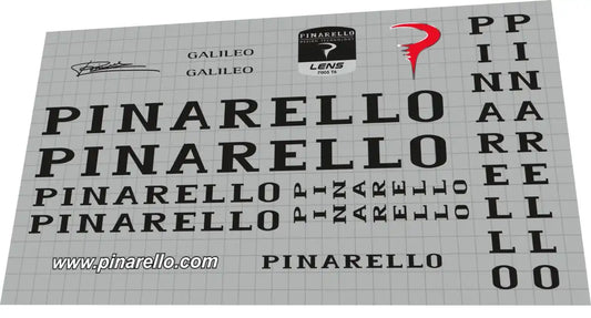 2003 Pinarello Galileo Black Frame Decal Set