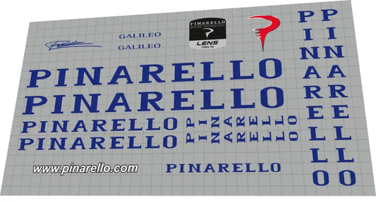 2003 Pinarello Galileo Blue Frame Decal Set