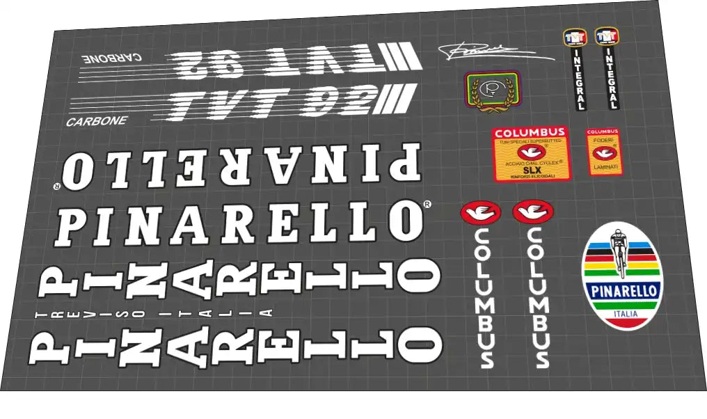 Pinarello TVT92 Delgado Frame Decal Set