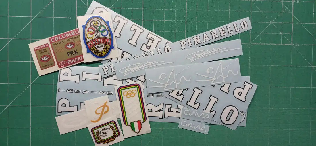 Pinarello Gavia FRX White/Black Frame Decal Set