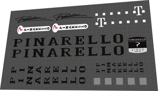 Pinarello Telekom Paris Black Frame Decal Set