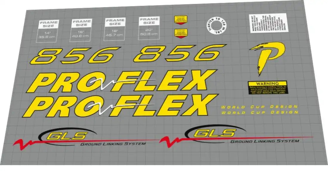 1996 Proflex 856 Frame Decal Set