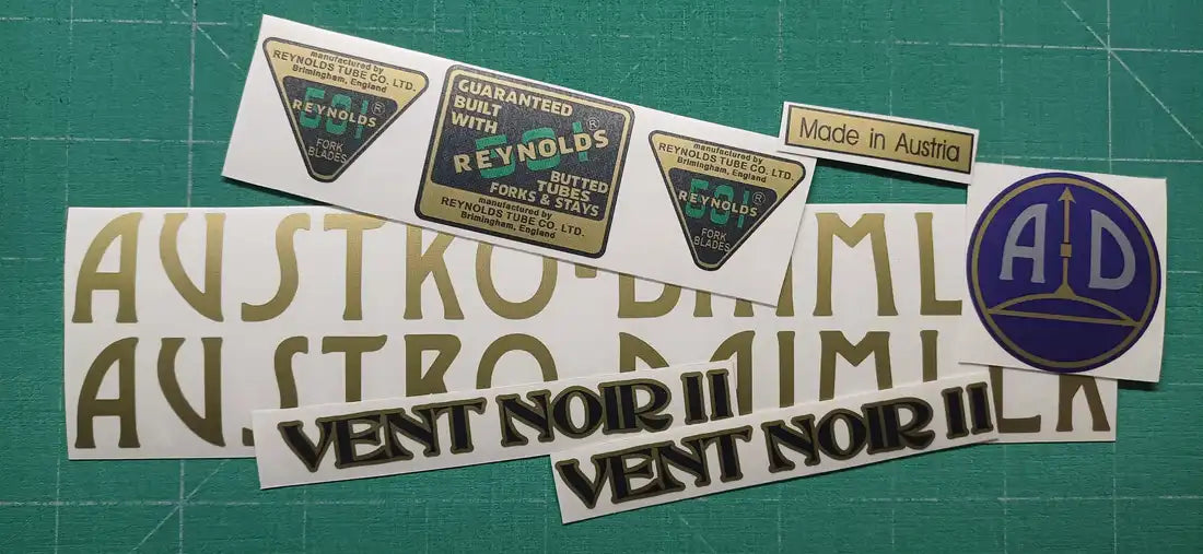 1979 Puch Austro Daimler Vent Noir II Frame Decal Set
