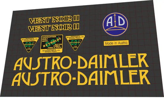 1979 Puch Austro Daimler Vent Noir II Frame Decal Set