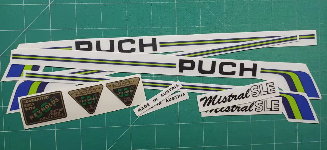 1981 Puch Mistral SLE Frame Decal Set