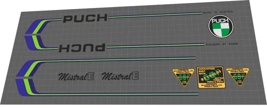 Puch Mistral E Frame Decal Set - 1981