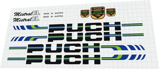 1983 Puch Mistral EL Frame Decal Set