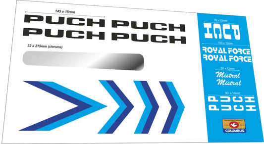 Puch Royal Force Frame Decal Set - 1986