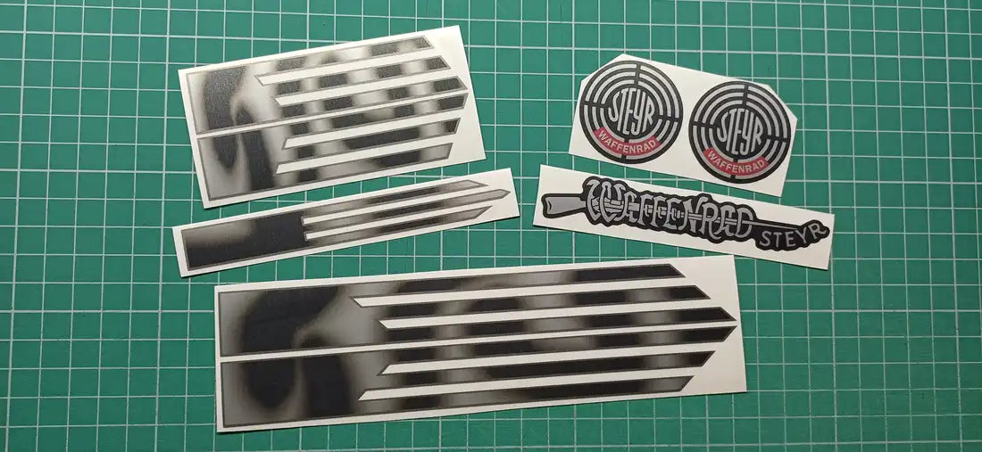 1986 Puch Steyr Waffenrad Frame Decal Set