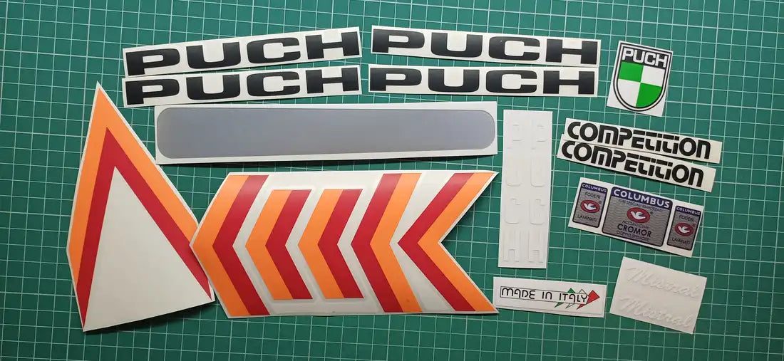 1987 Puch Mistral Competition Made In Italy Frame Decal Set