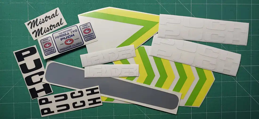 1988 Puch Mistral Leader White Frame Decal Set