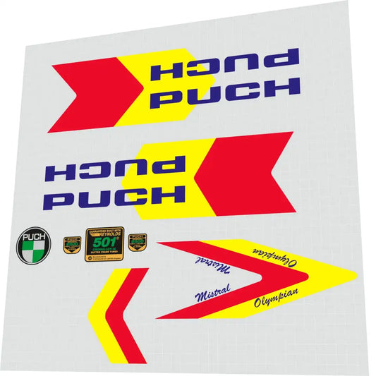 Puch Mistral Olympian Frame Decal Set