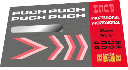 Puch Mistral Professional SLX Frame Decal Set