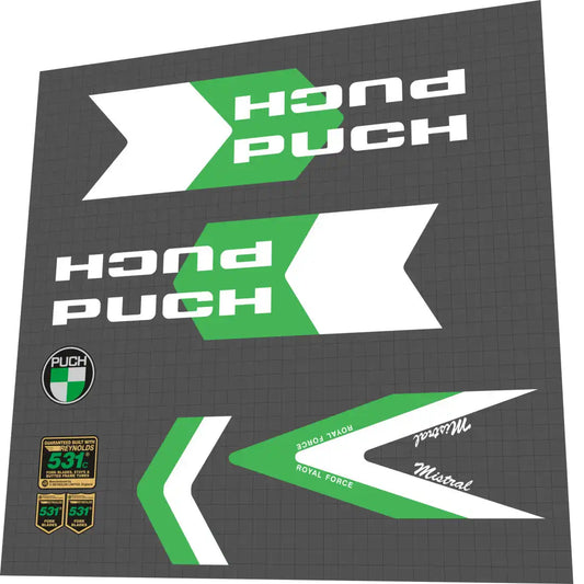 Puch Mistral Royal Force Frame Decal Set