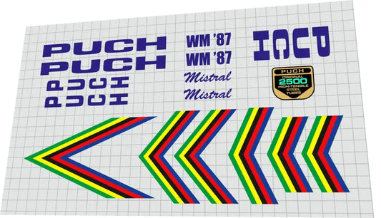Puch Mistral WM 87 Frame Decal Set