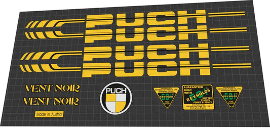 Puch Vent Noir Aero Frame Decal Set
