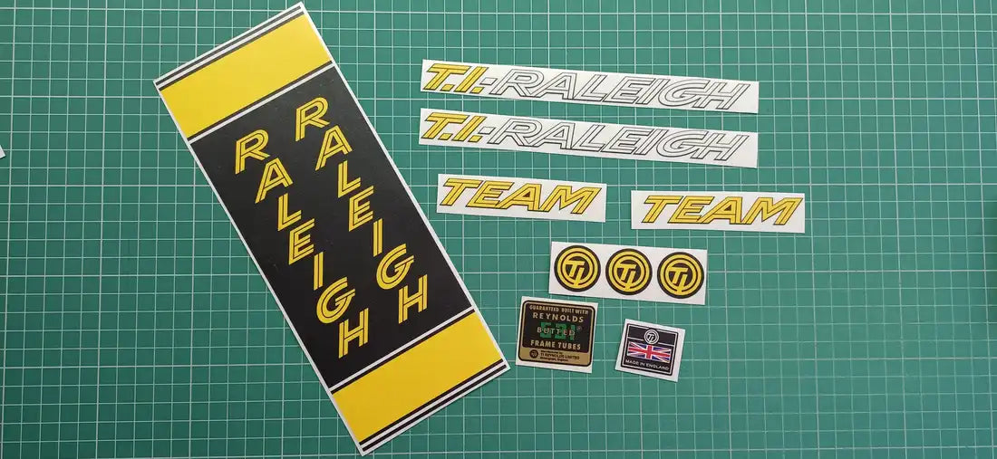1978 Raleigh T.I.-Raleigh Team Frame Decal Set