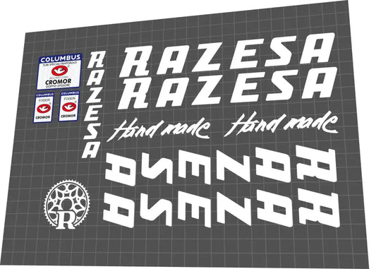 1980s Razesa White Frame Decal Set