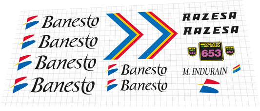 1990 Razesa Banesto Indurain Frame Decal Set