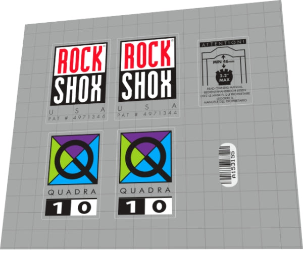 1994 Rock Shox Quadra 10 Fork Decal Set