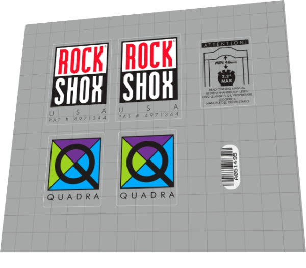 1994 Rock Shox Quadra Fork Decal Set