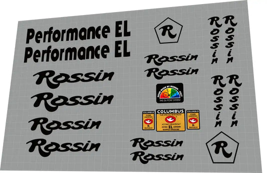 1992 Rossin Performance EL Black Frame Decal Set