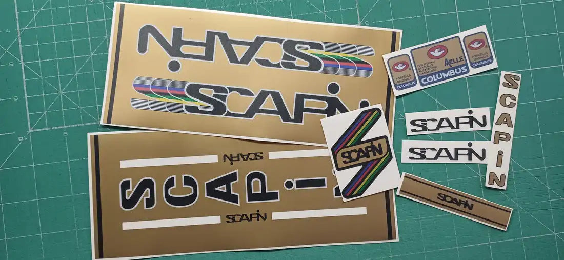1980s Scapin Classic Gold Frame Decal Set
