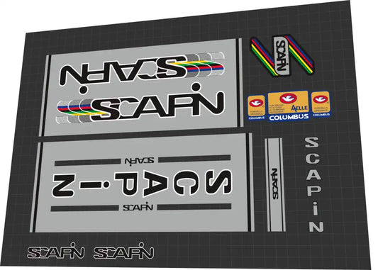 1980s Scapin Classic Silver Frame Decal Set