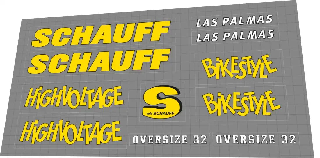 1990 Schauff Las Palmas Frame Decal Set