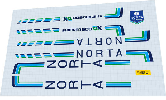 1980 Shimano Norta Frame Decal Set