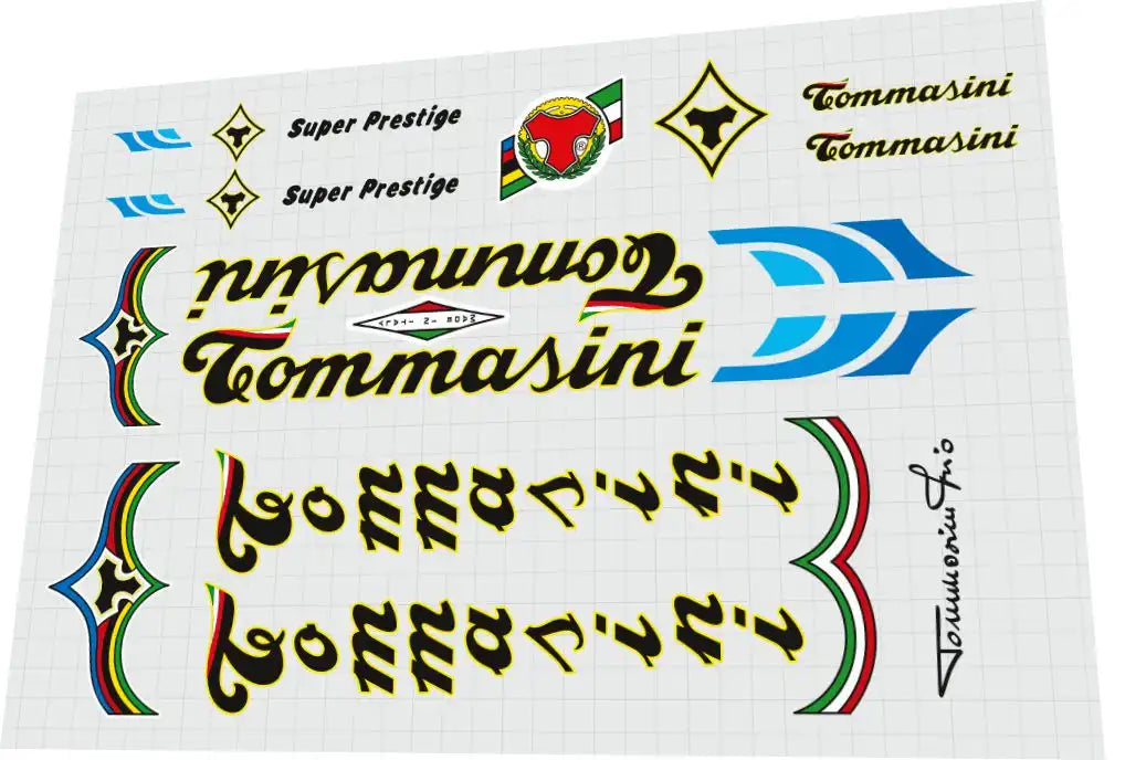 1982 Tommasini Super Prestige Frame Decal Set