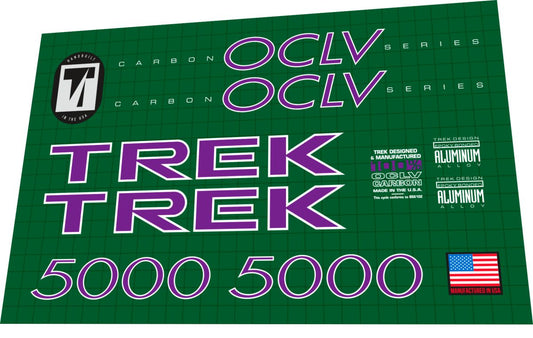 1996 Trek OCLV 5000 Frame Decal Set