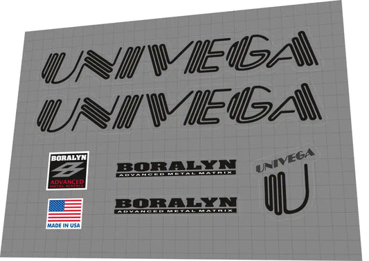 1994 Univega Boralyn Black Frame Decal Set